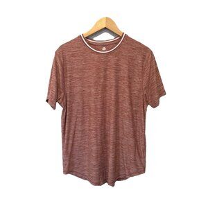 Raw Yarn Industries Henley Style Short Sleeve Shirt Men Size Large Slim Fit